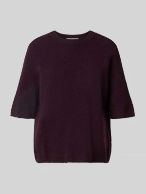 Sweter z dzianiny o kroju relaxed fit z czystej wełny comma Bordowy