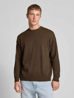Sweter z dzianiny o kroju relaxed fit z dodatkiem bawełny model ‘JOB’ Only & Sons