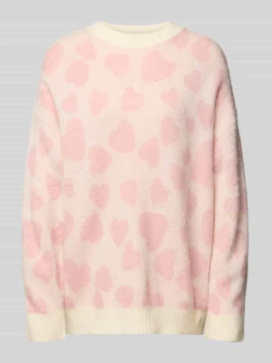 Sweter z dzianiny o kroju relaxed fit z dodatkiem wełny i moheru model ‘Sallyna_B’ Hugo Blue