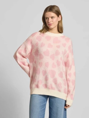 Sweter z dzianiny o kroju relaxed fit z domieszką wełny i moheru model 'Sallyna_B' Hugo Blue