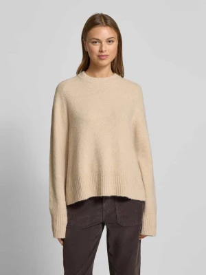 Sweter z dzianiny o kroju relaxed fit z domieszką wełny z alpaki model „Passy” Opus