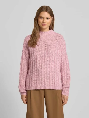 Sweter z dzianiny o kroju relaxed fit z mieszanki bawełny model ‘SAFINEYNY’ HUGO