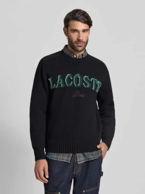 Sweter z dzianiny o kroju relaxed fit z mieszanki wełny Lacoste