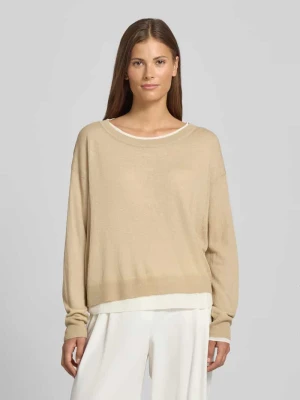Sweter z dzianiny o kroju relaxed fit z mieszanki wełny model ‘FEMOK’ Boss