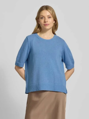 Sweter z dzianiny o kroju relaxed fit z mieszanki wełny z domieszką kaszmiru milano italy