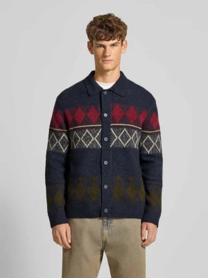 Sweter z dzianiny o kroju relaxed fit z mieszanki żywej wełny z dodatkiem moheru Marc O'Polo DENIM