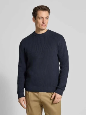 Sweter z dzianiny o kroju relaxed fit z okrągłym dekoltem lindbergh