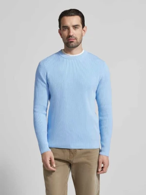 Sweter z dzianiny o kroju relaxed fit z okrągłym dekoltem lindbergh