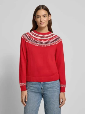 Sweter z dzianiny o kroju shaped fit z czystej bawełny s.Oliver RED LABEL