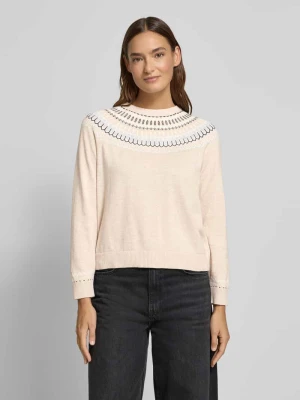 Sweter z dzianiny o kroju shaped fit z czystej bawełny s.Oliver RED LABEL