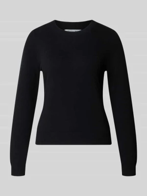sweter z dzianiny o kroju slim fit z czystego kaszmiru Christian Berg Czarny