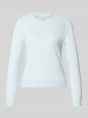 sweter z dzianiny o kroju slim fit z czystego kaszmiru Christian Berg Jasnoniebieski