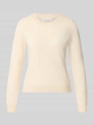 sweter z dzianiny o kroju slim fit z czystego kaszmiru Christian Berg Złamany biały