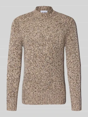 sweter z dzianiny o kroju slim fit z czystego kaszmiru FTC Cashmere Beżowy