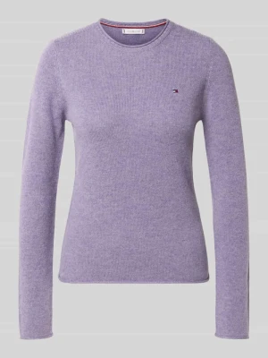 Sweter z dzianiny o kroju slim fit z czystej wełny Tommy Hilfiger