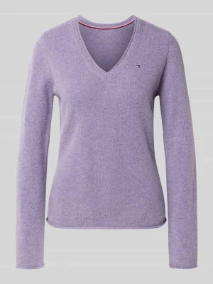 Sweter z dzianiny o kroju slim fit z czystej wełny Tommy Hilfiger
