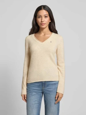 Sweter z dzianiny o kroju slim fit z czystej wełny Tommy Hilfiger