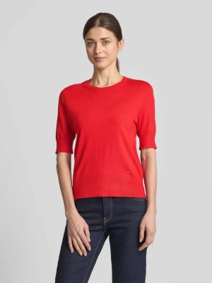 Sweter z dzianiny o kroju slim fit z mieszanki wiskozy s.Oliver RED LABEL