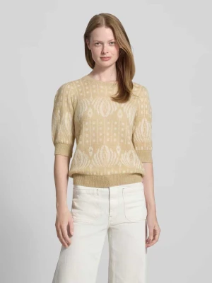 Sweter z dzianiny o kroju slim fit z rękawem o dł. 1/2 model ‘Kathe’ Joop!