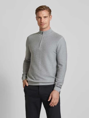 Sweter z dzianiny o kroju slim fit ze stójką OLYMP Level Five