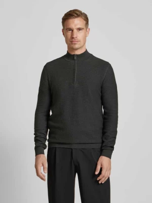 Sweter z dzianiny o kroju slim fit ze stójką OLYMP Level Five