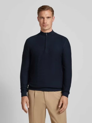 Sweter z dzianiny o kroju slim fit ze stójką OLYMP Level Five