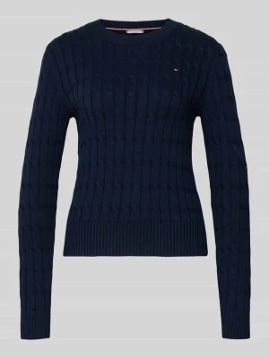 Sweter z dzianiny o kroju slim z czystej bawełny Tommy Hilfiger