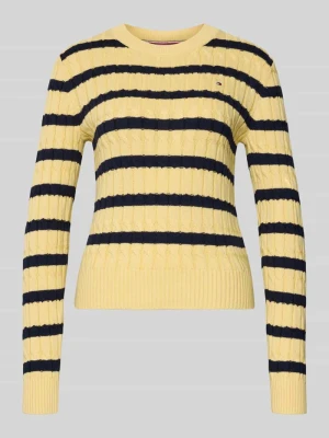 Sweter z dzianiny o kroju slim z czystej bawełny Tommy Hilfiger