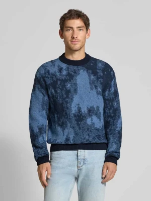 Sweter z dzianiny o luźnym kroju z dodatkiem wełny model ‘KRADAR’ Boss Orange