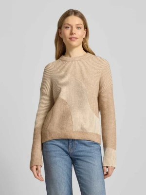 Sweter z dzianiny o luźnym kroju z mieszanki bawełny i wełny model ‘MAYRAA VANISE’ ARMEDANGELS
