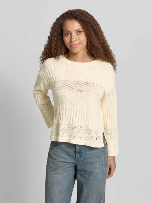 Sweter z dzianiny o pudełkowym kroju z czystej bawełny model 'ALAYA' Pepe Jeans