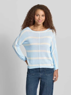 Sweter z dzianiny o pudełkowym kroju z mieszanki wiskozy model 'ALBERTA' Pepe Jeans
