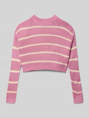 Sweter z dzianiny o pudełkowym kroju ze wzorem w paski s.Oliver RED LABEL