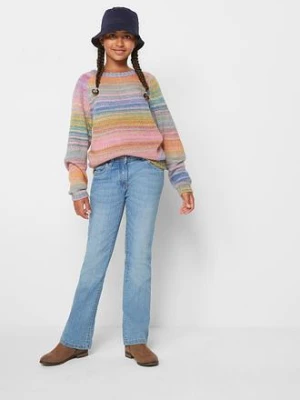 Sweter z dzianiny o splocie grubych oczek bonprix