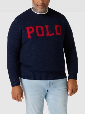Sweter z dzianiny PLUS SIZE z detalem z logo Polo Ralph Lauren Big & Tall