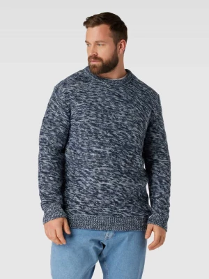 Sweter z dzianiny PLUS SIZE z okrągłym dekoltem model ‘ASH’ Jack & Jones Plus