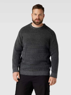 Sweter z dzianiny PLUS SIZE z okrągłym dekoltem model ‘DAVIS’ Jack & Jones Plus