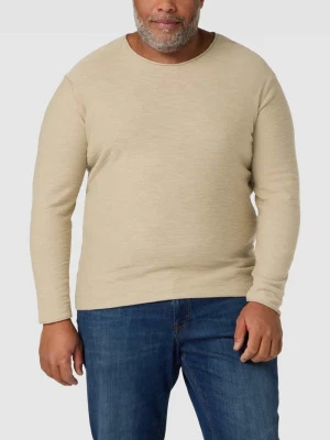 Sweter z dzianiny PLUS SIZE z prążkowanym, okrągłym dekoltem Jack & Jones Plus
