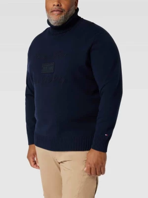 Sweter z dzianiny PLUS SIZE z wyhaftowanym logo Tommy Hilfiger Big & Tall