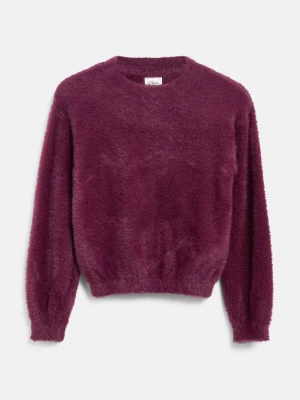 Sweter Loose Fit z materiału przypominającego futerko s.Oliver fioletowy