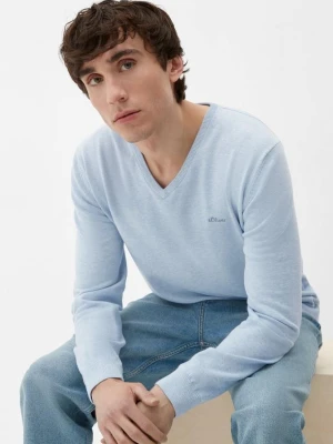 Sweter z dzianiny s.Oliver niebieski