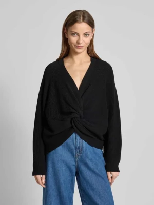 Sweter z dzianiny w kopertowym stylu model ‘Tatina’ MSCH Copenhagen