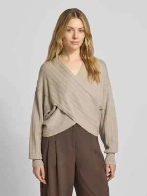 Sweter z dzianiny w kopertowym stylu model ‘Zine Rachelle’ MSCH Copenhagen