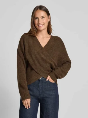 Sweter o kroju relaxed fit z dzianiny z dodatkiem wełny z alpaki model ‘Zinelle Hope’ MSCH Copenhagen
