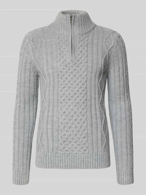 sweter z dzianiny w kroju slim fit z dodatkiem wełny model 'JACOB' Superdry Średnioszary