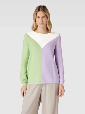 Sweter z dzianiny w stylu Colour Blocking Christian Berg Woman