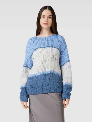 Sweter z dzianiny w stylu Colour Blocking Oui
