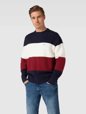 Sweter z dzianiny w stylu Colour Blocking Tommy Hilfiger
