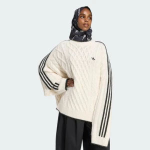 Sweter z dzianiny warkoczowej Adidas