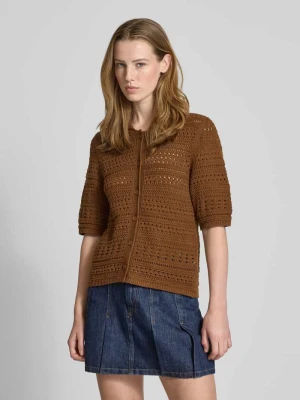 Sweter z dzianiny z ażurowym wzorem Marc O'Polo DENIM